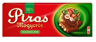 Piros Mogyorós Milk Chocolate 250g