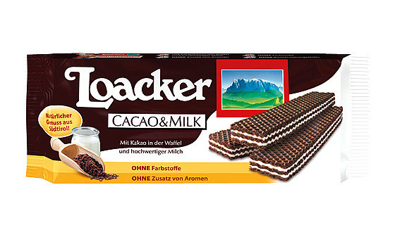 Loacker Waffel Cacao&Milk 90g