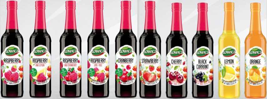 ŁOWICZ Syrup in glass bottle